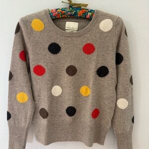 Cynthia Rowley CashmereSweater with Colorful Dots